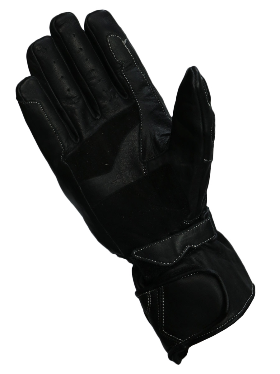 Мотоперчатки кожаные Xavia Racing с защитой черные - фото 2 - rockbunker.ru