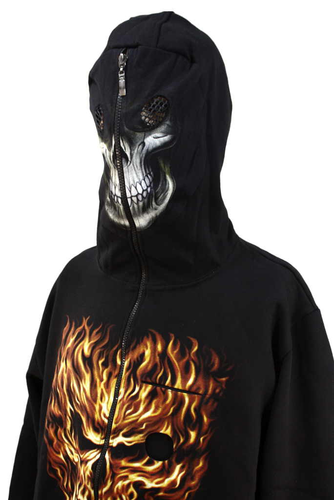 Толстовка Metal Heaven Fire Skull светится в темноте - фото 3 - rockbunker.ru