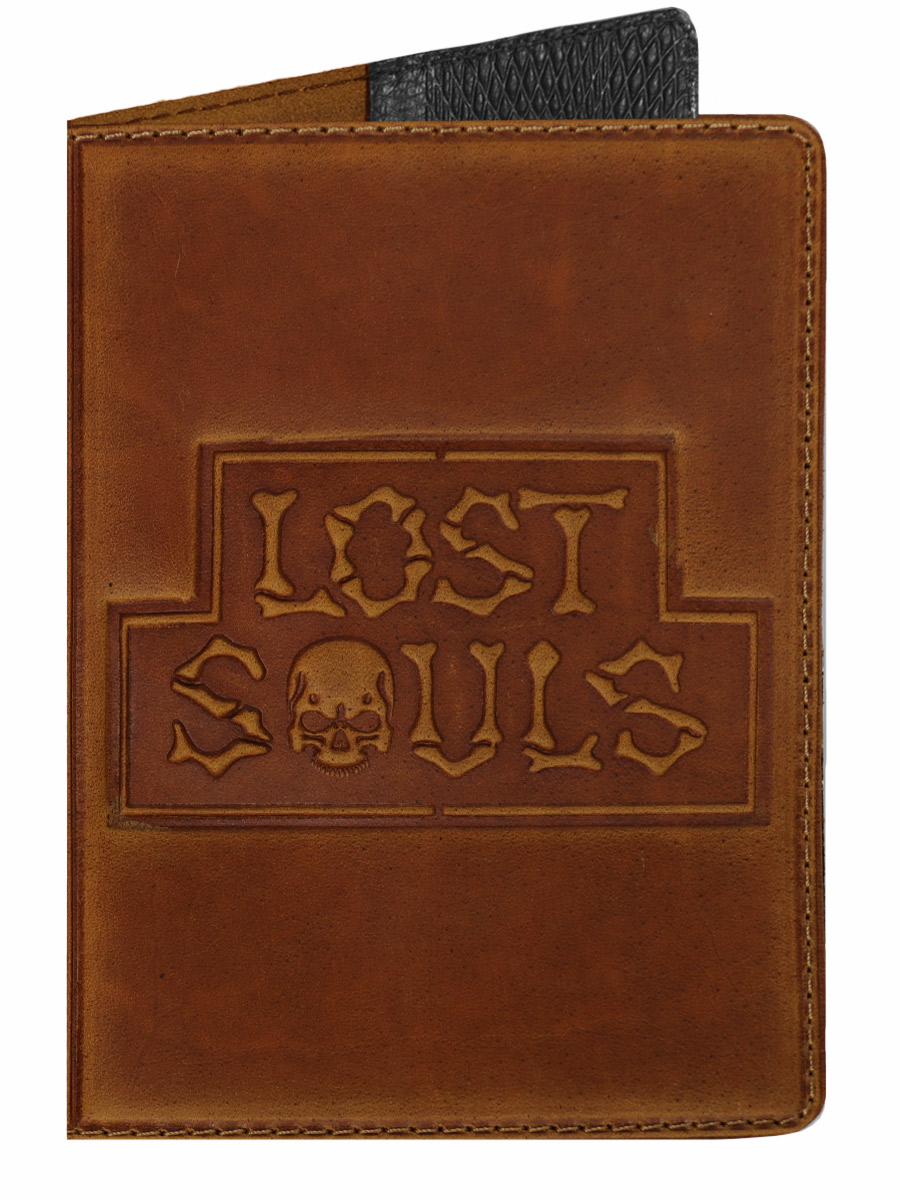 Обложка на паспорт Lost souls рыжая - фото 1 - rockbunker.ru