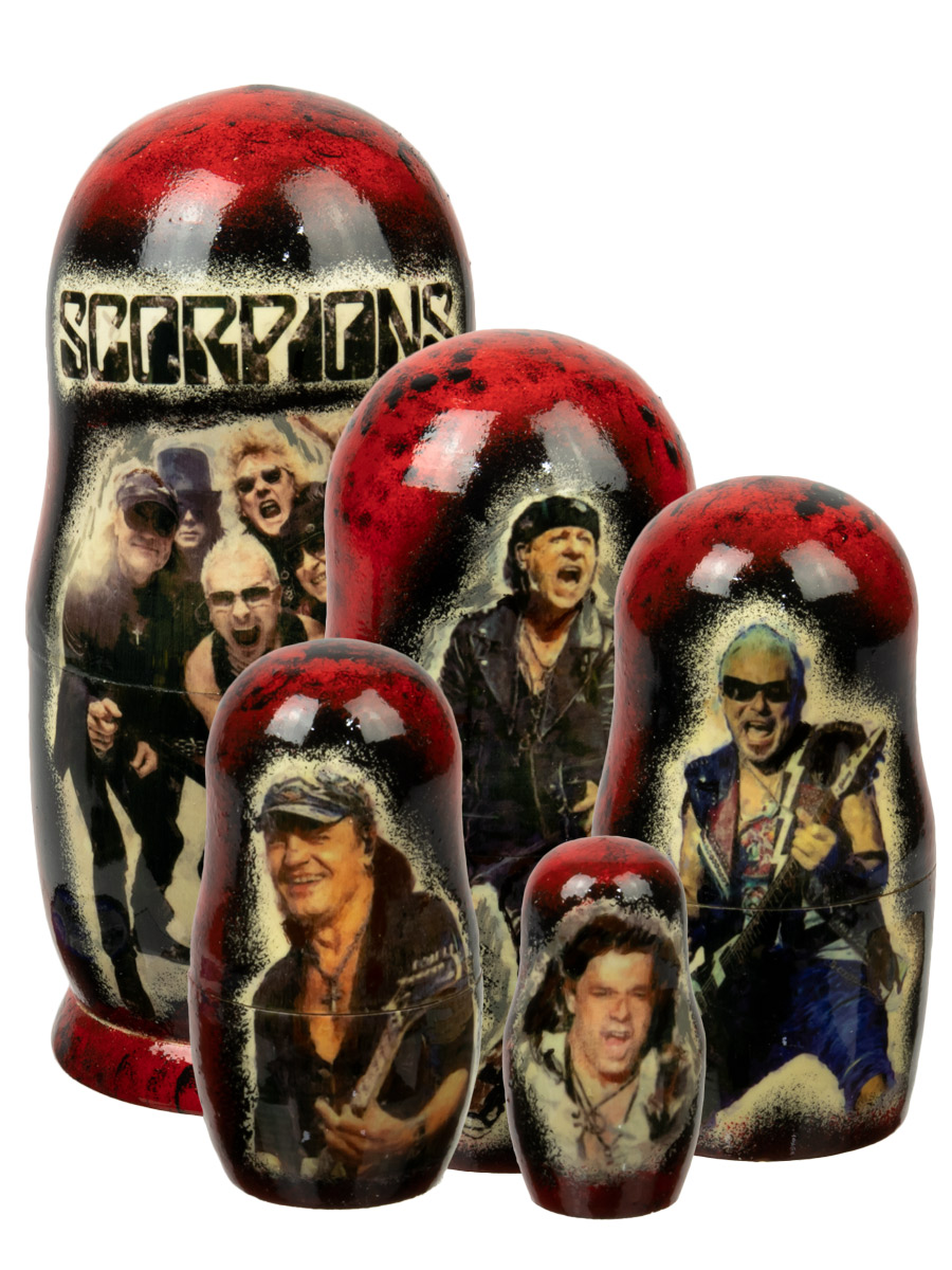 Матрешка Scorpions - фото 1 - rockbunker.ru