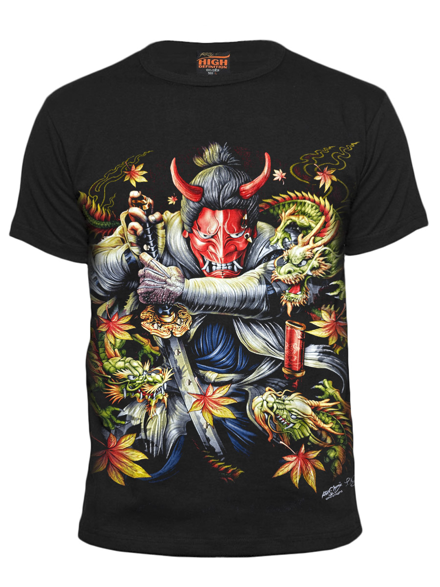 Футболка Rock Chang Demon Samurai Dragon - фото 1 - rockbunker.ru