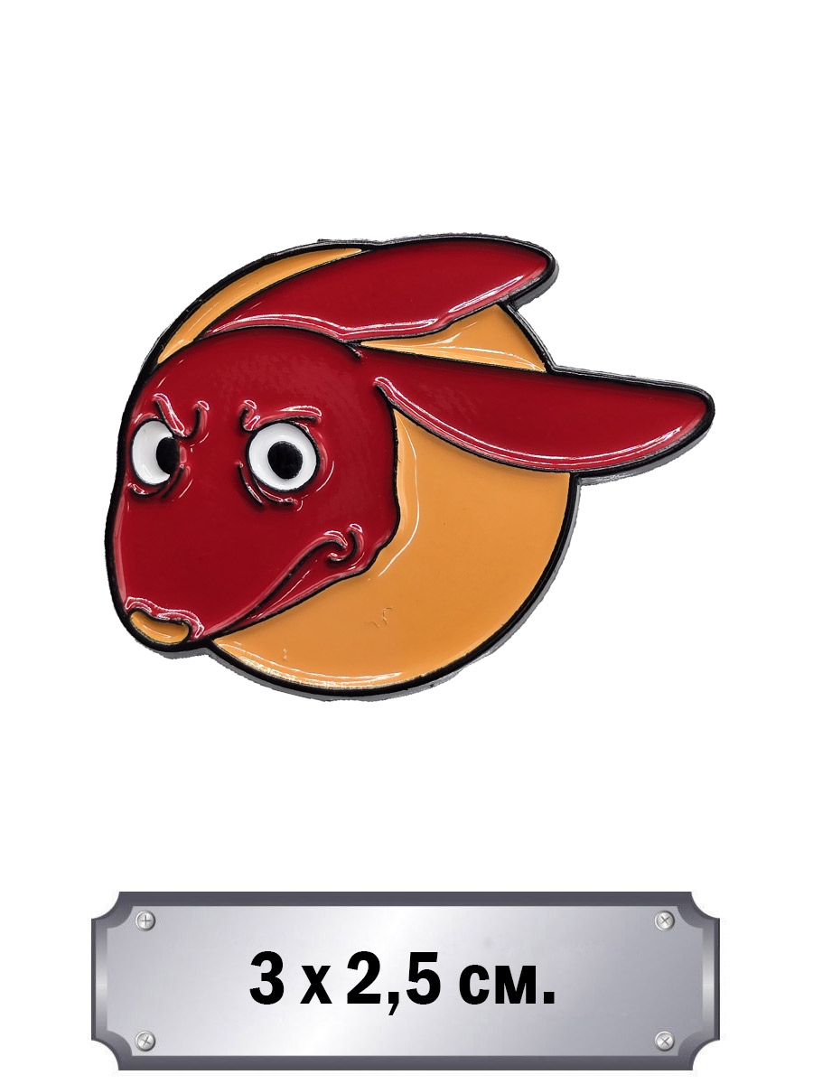 Значок Красный Кролик 1 - фото 1 - rockbunker.ru