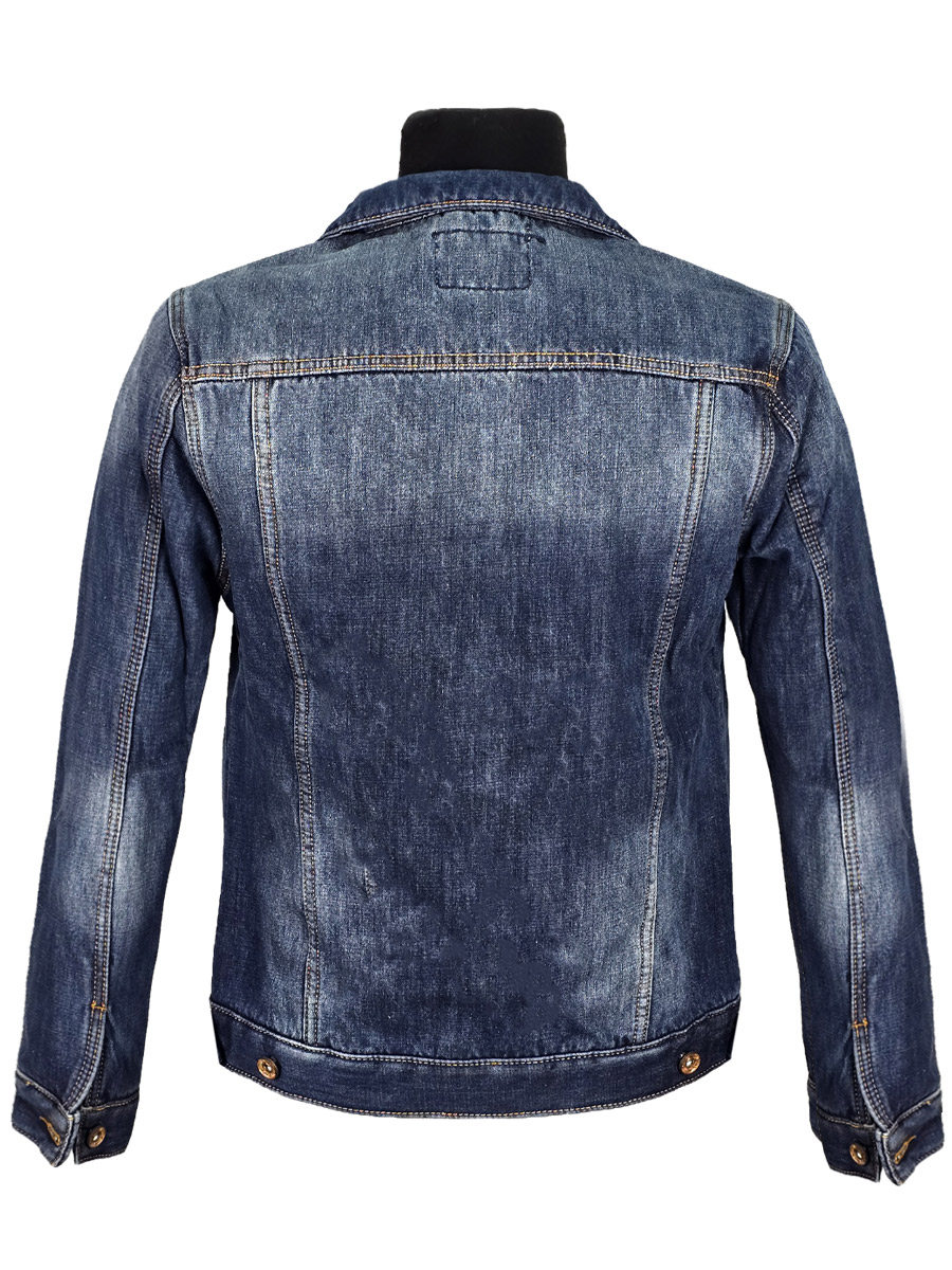 Куртка джинсовая на меху - фото 2 - rockbunker.ru