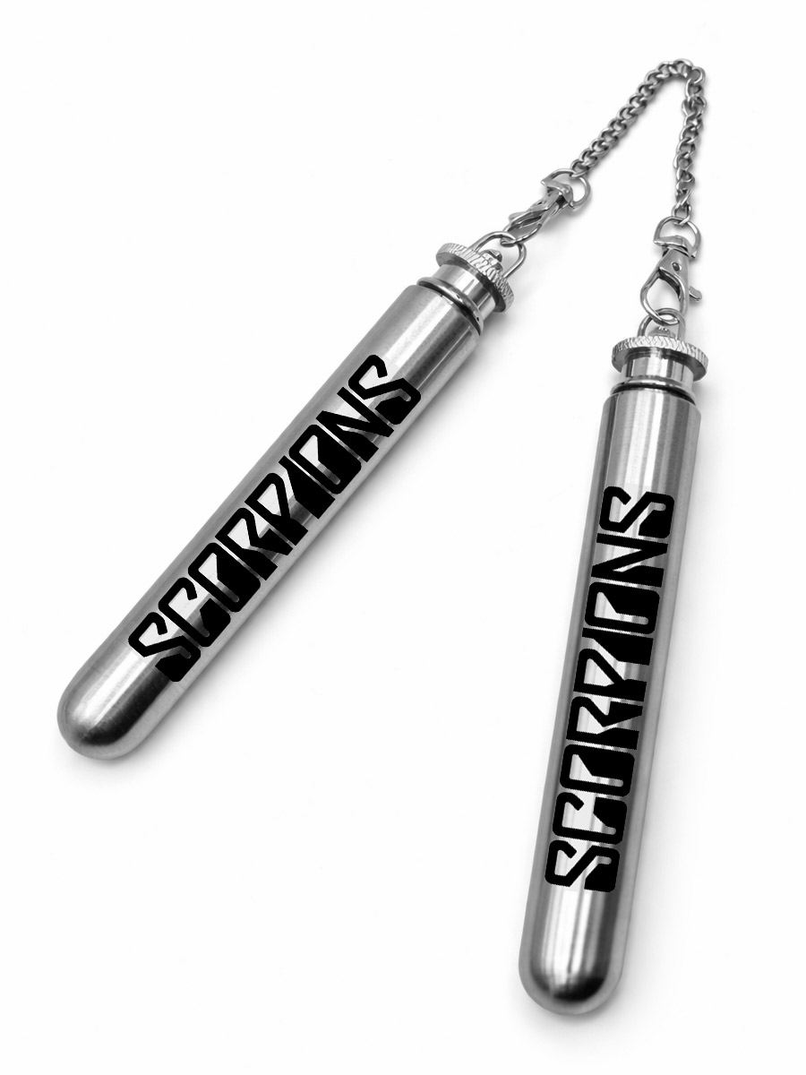 Фляги-нунчаки с гравировкой  Scorpions - фото 1 - rockbunker.ru