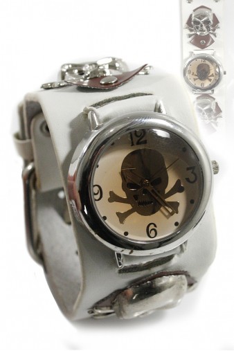 Часы наручные Privateer белые - фото 1 - rockbunker.ru