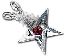 Кулон Alchemy Gothic P365 Crystal Pentagram - фото 1 - rockbunker.ru