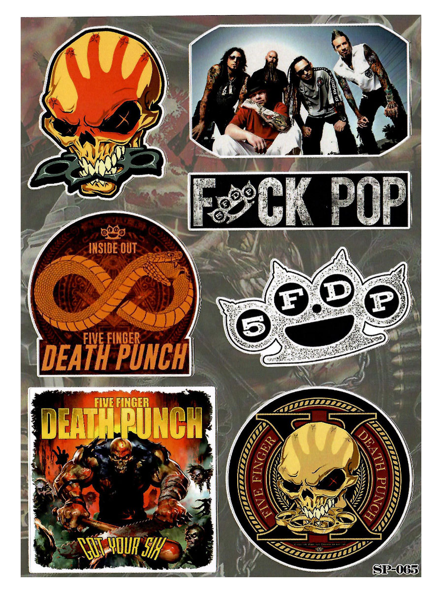 Набор стикеров Five Finger Death Punch - фото 2 - rockbunker.ru