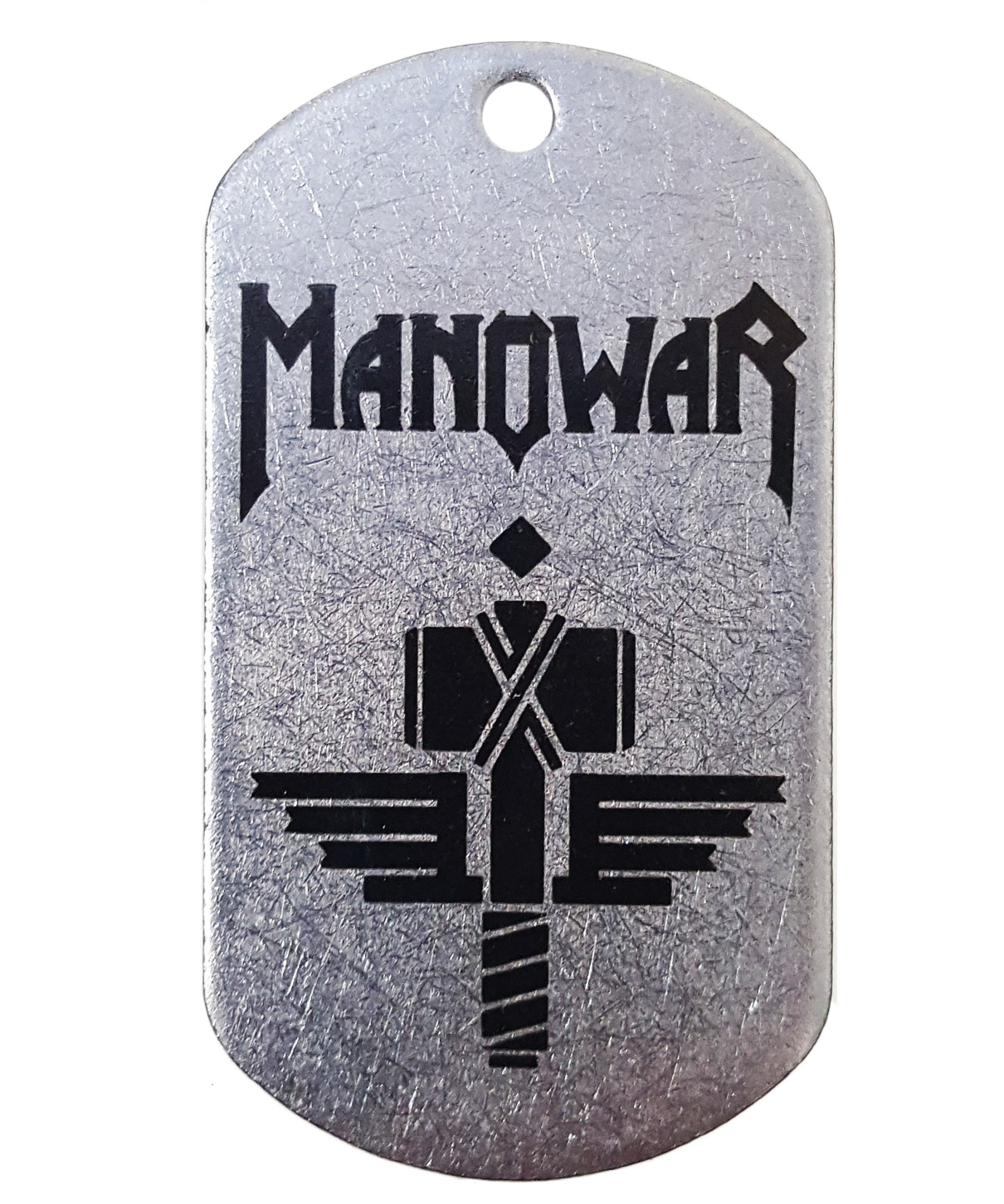 Жетон стальной Manowar - фото 1 - rockbunker.ru