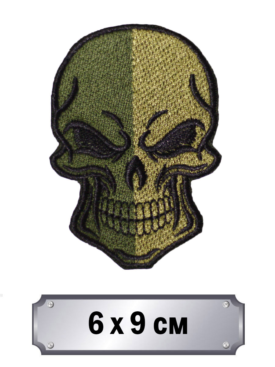 Нашивка Scull Green - фото 1 - rockbunker.ru