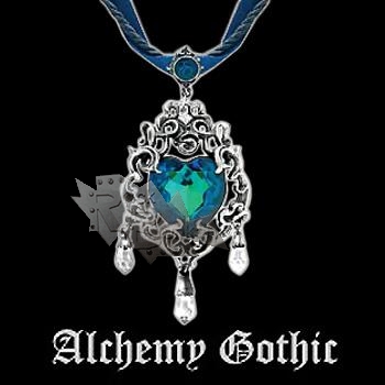 Кулон Alchemy Gothic P531 Empress Eugenies Blue Heart Diamond - фото 2 - rockbunker.ru