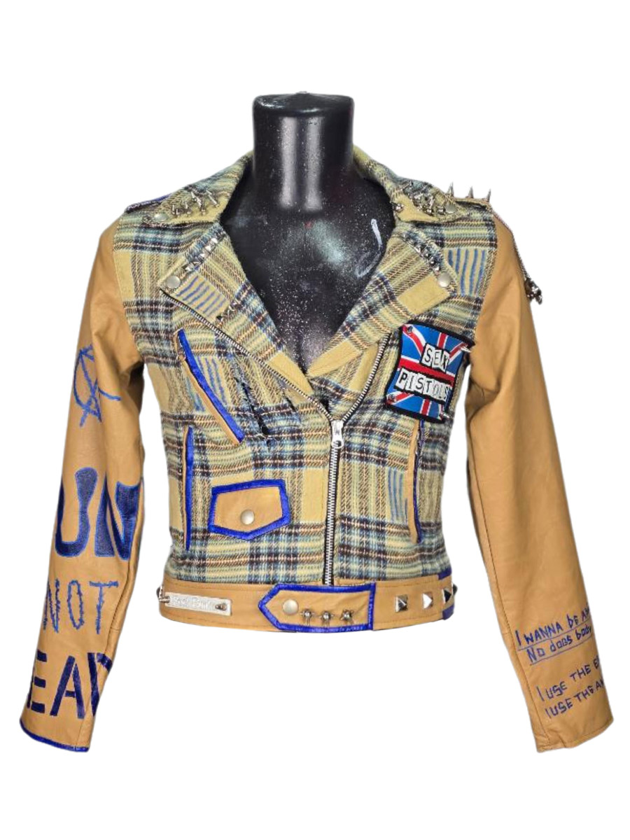 Косуха кастомная клетчатая Punks not dead - фото 1 - rockbunker.ru