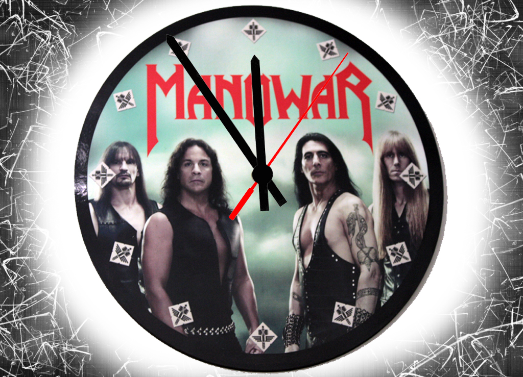 Часы настенные RockMerch Manowar - фото 1 - rockbunker.ru