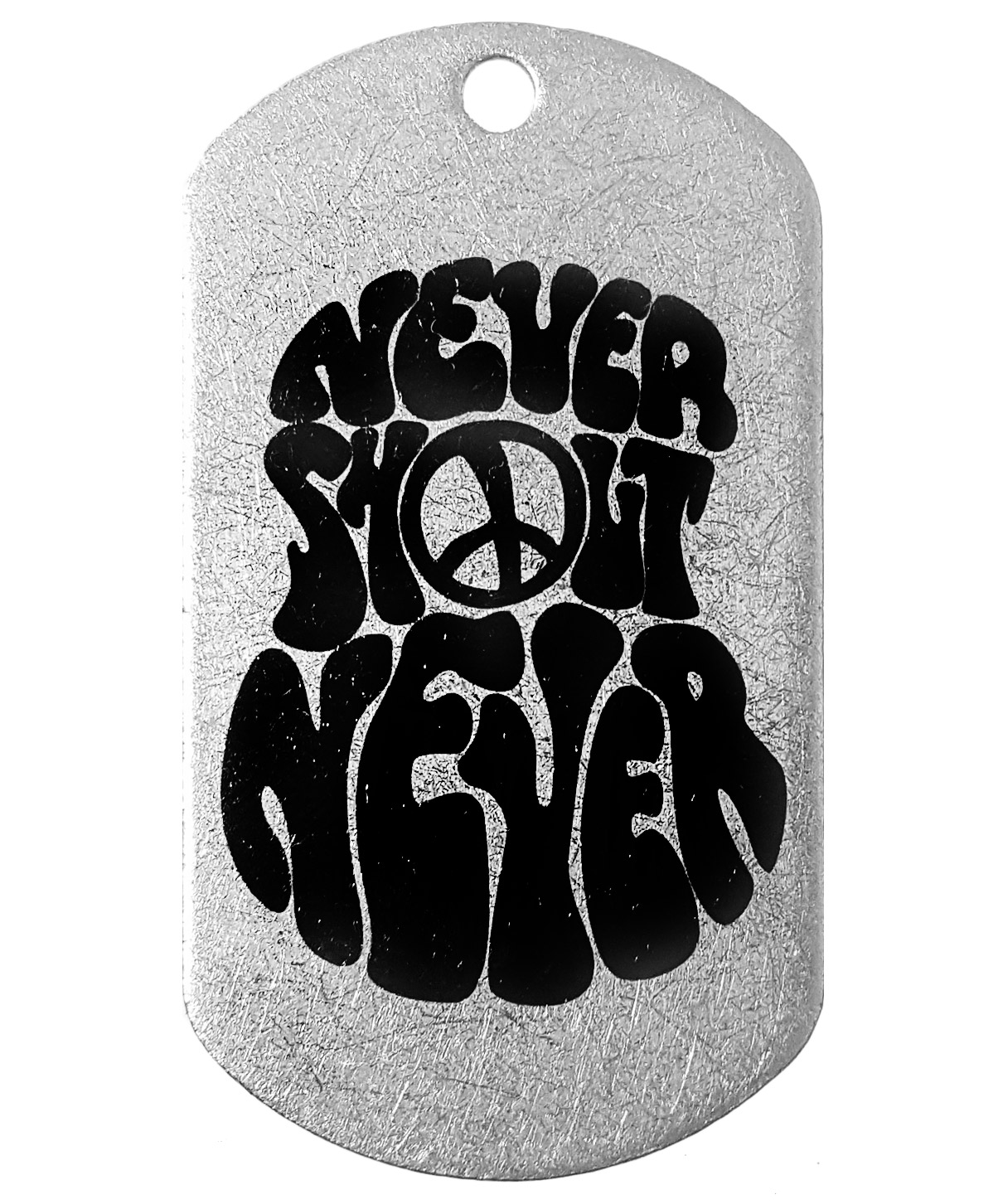 Жетон стальной Never Shout Never - фото 1 - rockbunker.ru