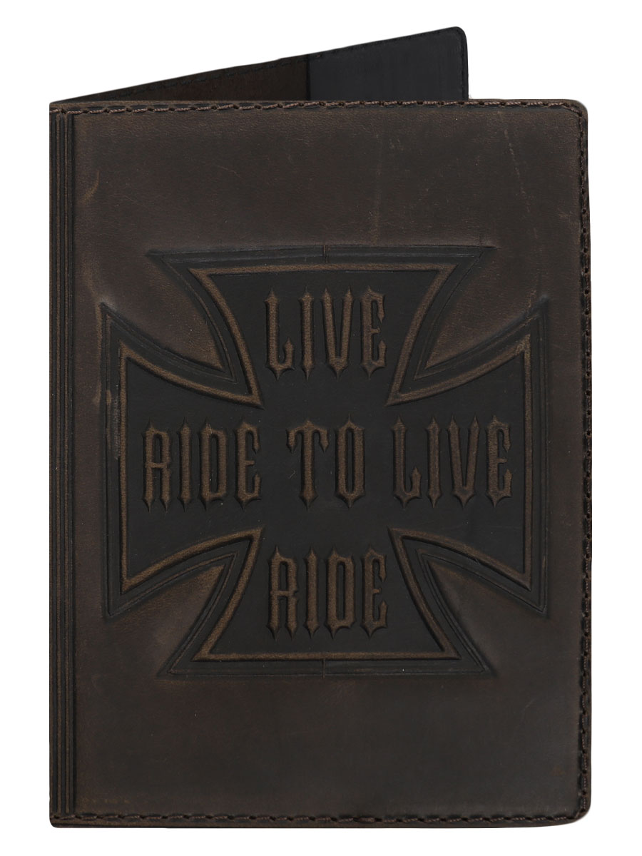 Обложка на паспорт Live to ride Ride to live - фото 1 - rockbunker.ru