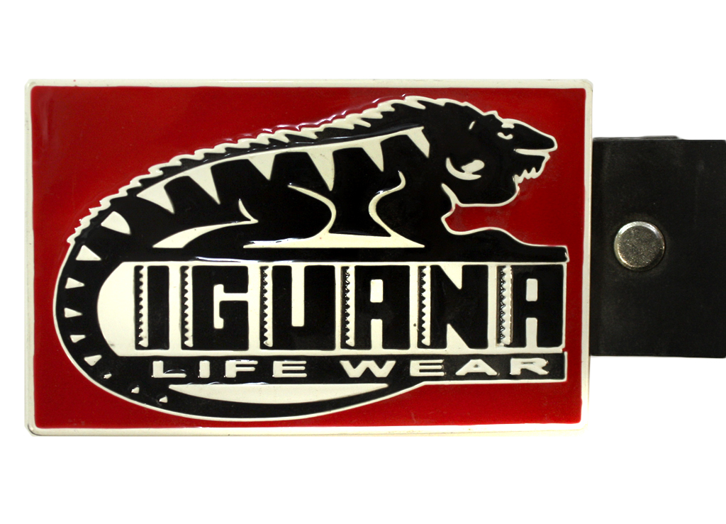 Ремень кожзам с пряжкой Iguana - фото 2 - rockbunker.ru