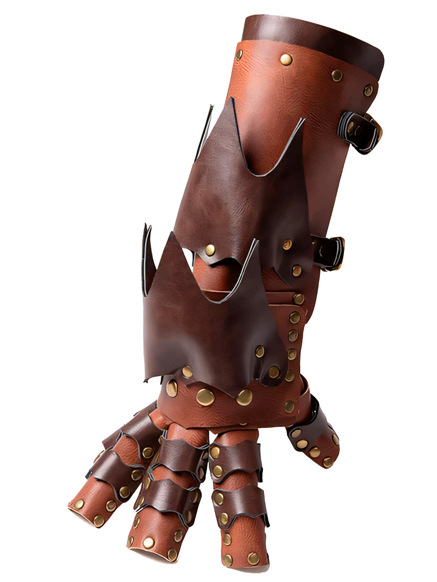 Наруч-перчатка Стимпанк Коричневая - фото 1 - rockbunker.ru