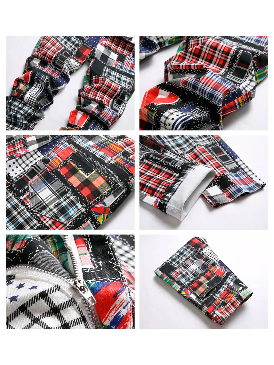 Джинсы Разноцветная Клетка - фото 3 - rockbunker.ru