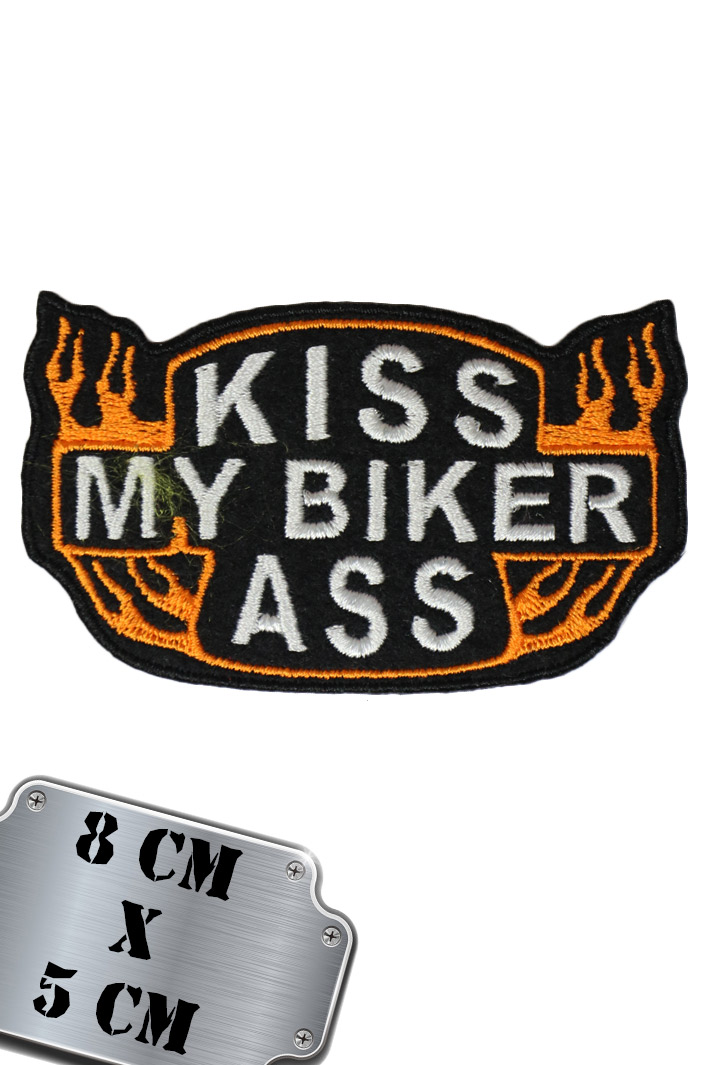 Термонашивка Kiss My Biker Ass - фото 1 - rockbunker.ru