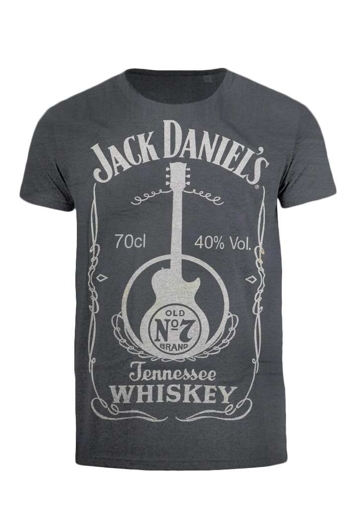 Футболка Jack Daniels белая надпись - фото 1 - rockbunker.ru