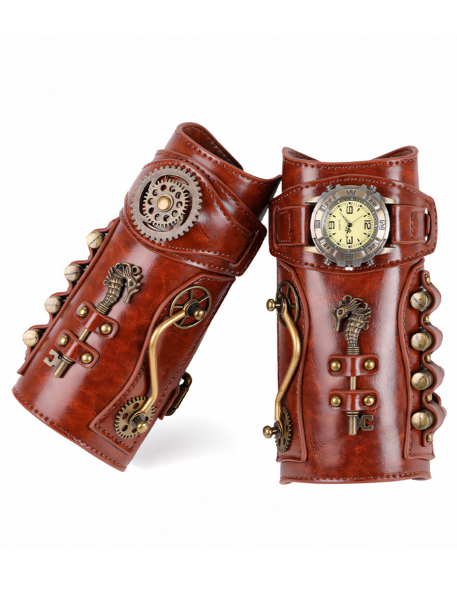 Наруч Стимпанк Парный с Часами. Пули  - фото 1 - rockbunker.ru