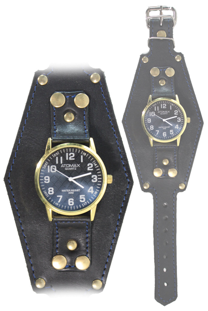 Часы наручные Atomax с кожаным браслетом - фото 1 - rockbunker.ru
