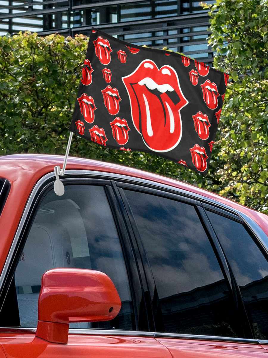 Флаг автомобильный Rolling Stones - фото 3 - rockbunker.ru