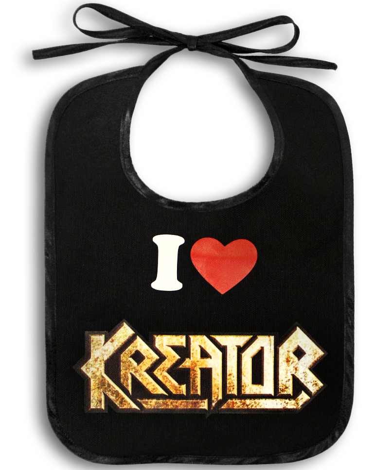 Слюнявчик I Love Kreator - фото 1 - rockbunker.ru