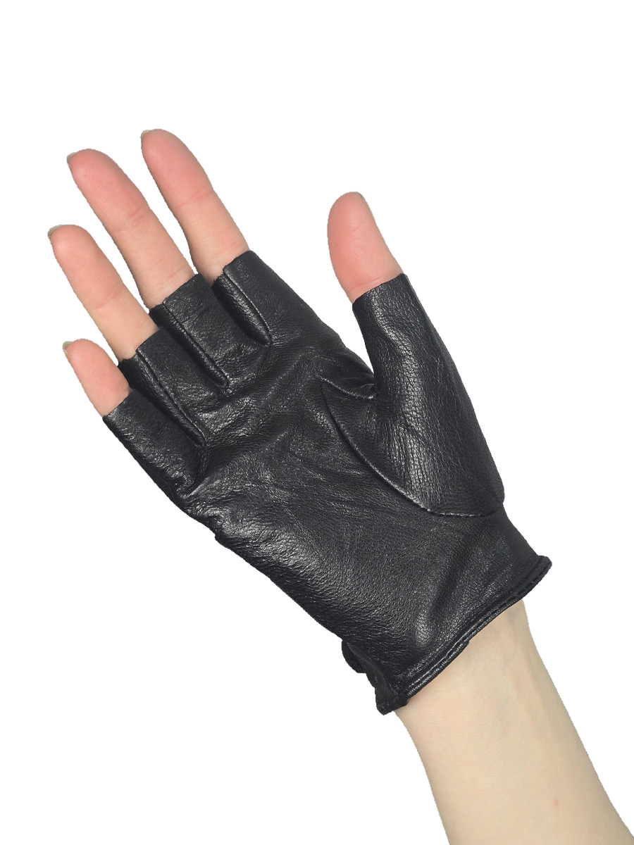 Перчатки кожаные женские Pittards без пальцев на липучке  - фото 1 - rockbunker.ru