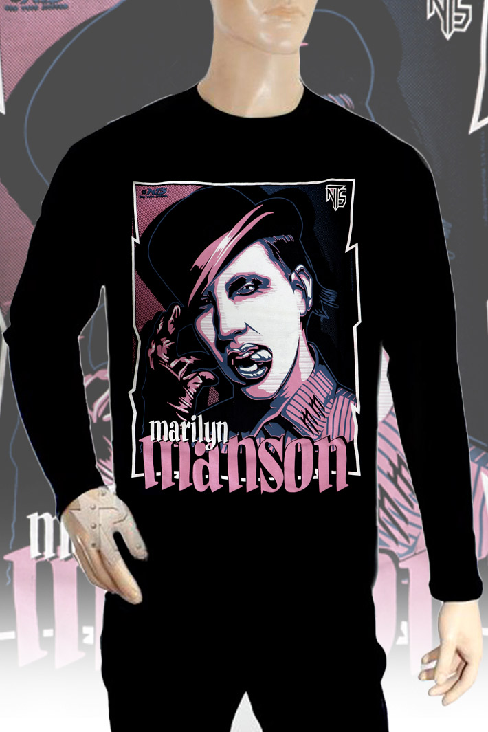 Лонгслив New Type System Marylin Manson - фото 1 - rockbunker.ru