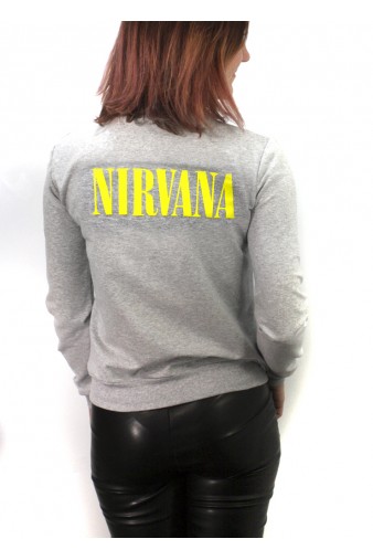 Свитшот RockMerch Nirvana серый - фото 2 - rockbunker.ru