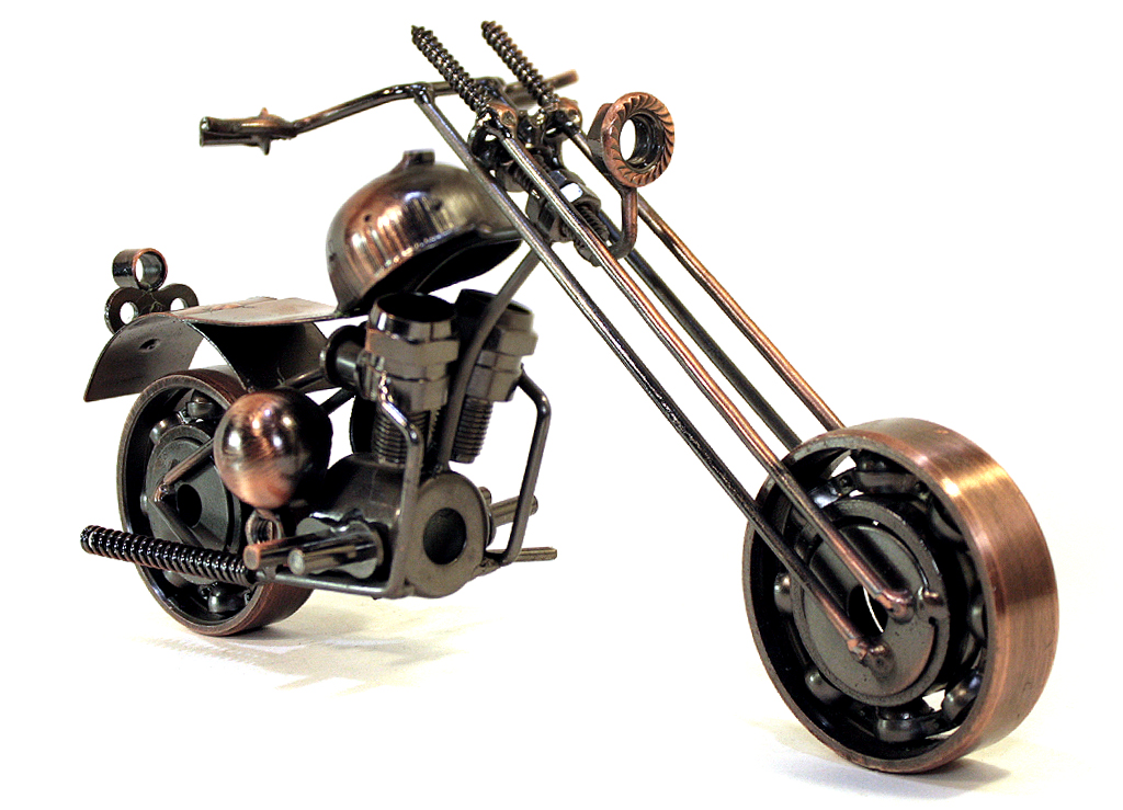 Сувенирная модель Мотоцикл ручной работы МРС012 - фото 6 - rockbunker.ru