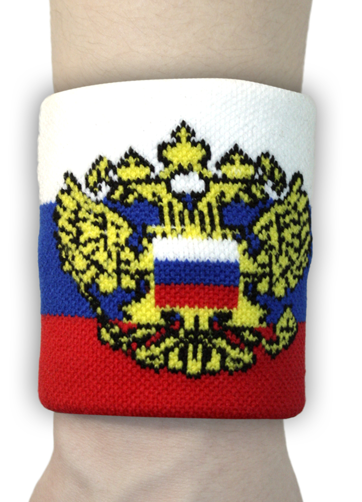 Напульсник Флаг России с гербом - фото 1 - rockbunker.ru