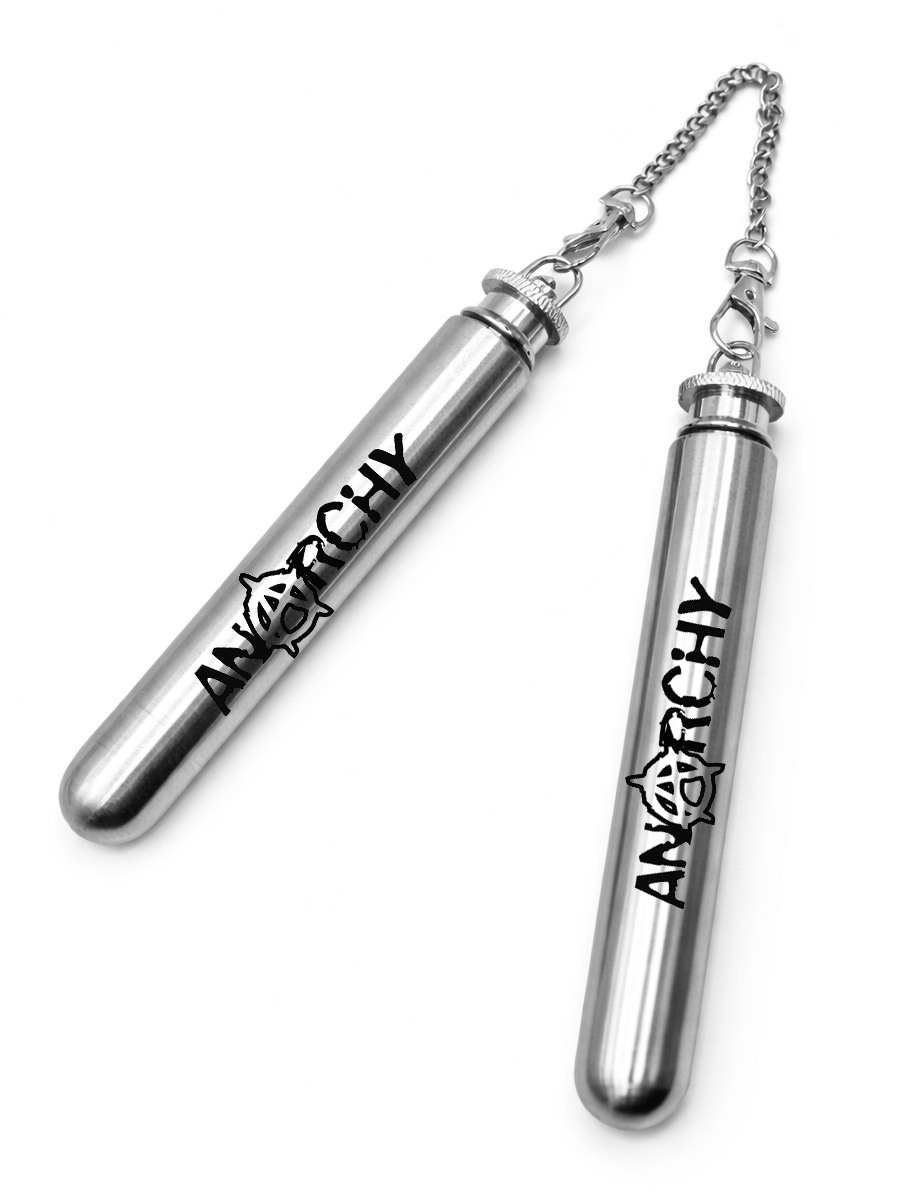 Фляги-нунчаки с гравировкой Anarchy  - фото 1 - rockbunker.ru