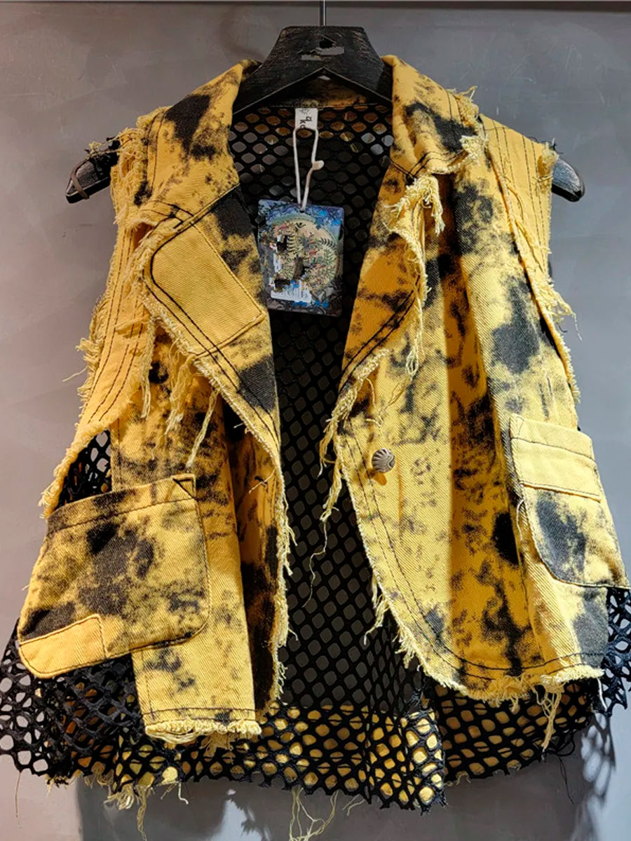 Жилет Oversize Желтый - фото 1 - rockbunker.ru