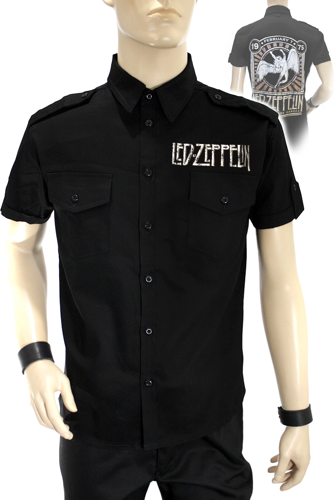 Рубашка с коротким рукавом Led Zeppelin Madison Square Garden 1975 - фото 1 - rockbunker.ru