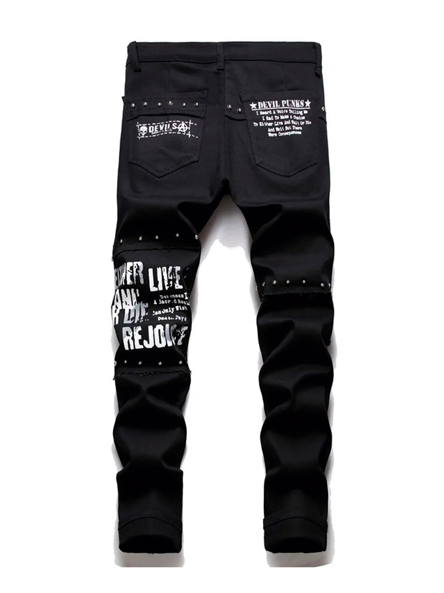 Джинсы Комбинированные Punk Not Dead - фото 2 - rockbunker.ru