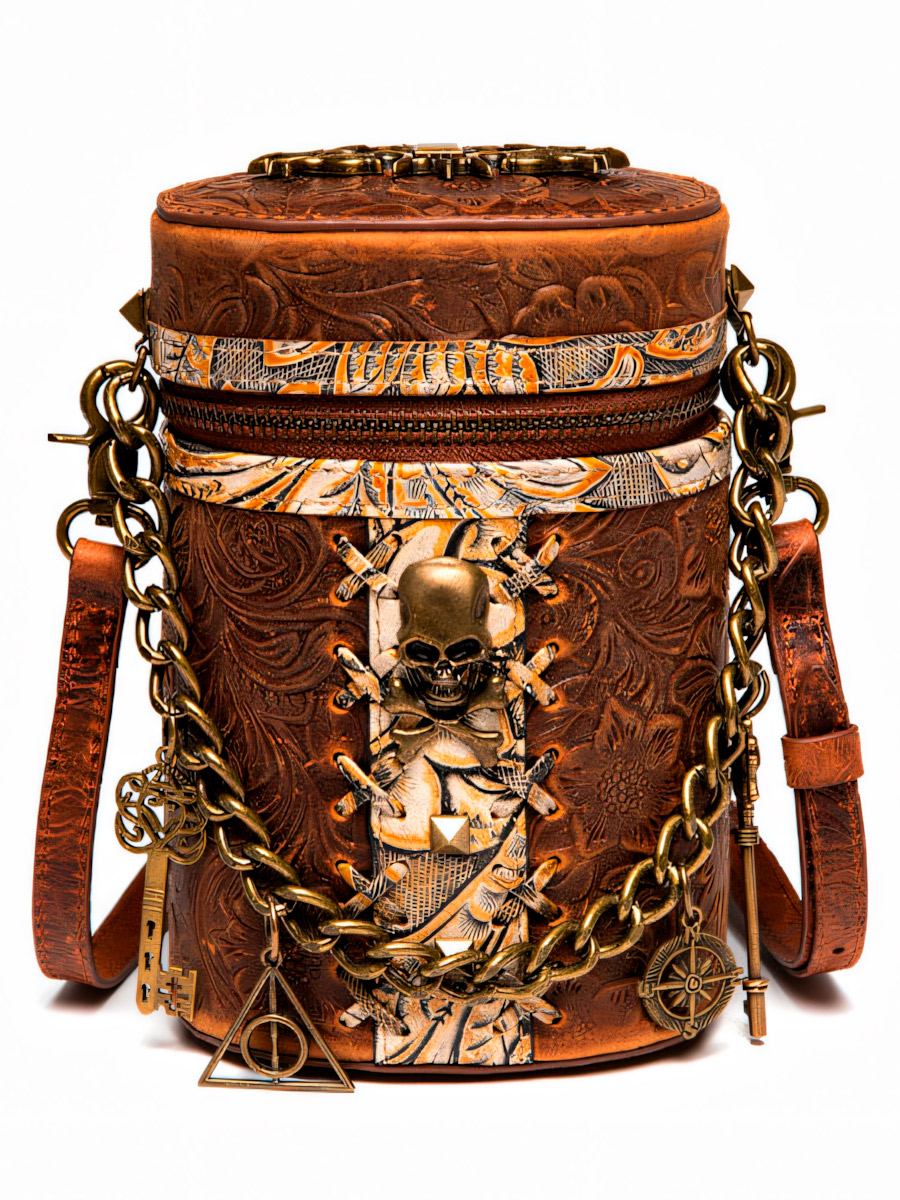 Сумка Стимпанк Цилиндр Винтажная  - фото 1 - rockbunker.ru
