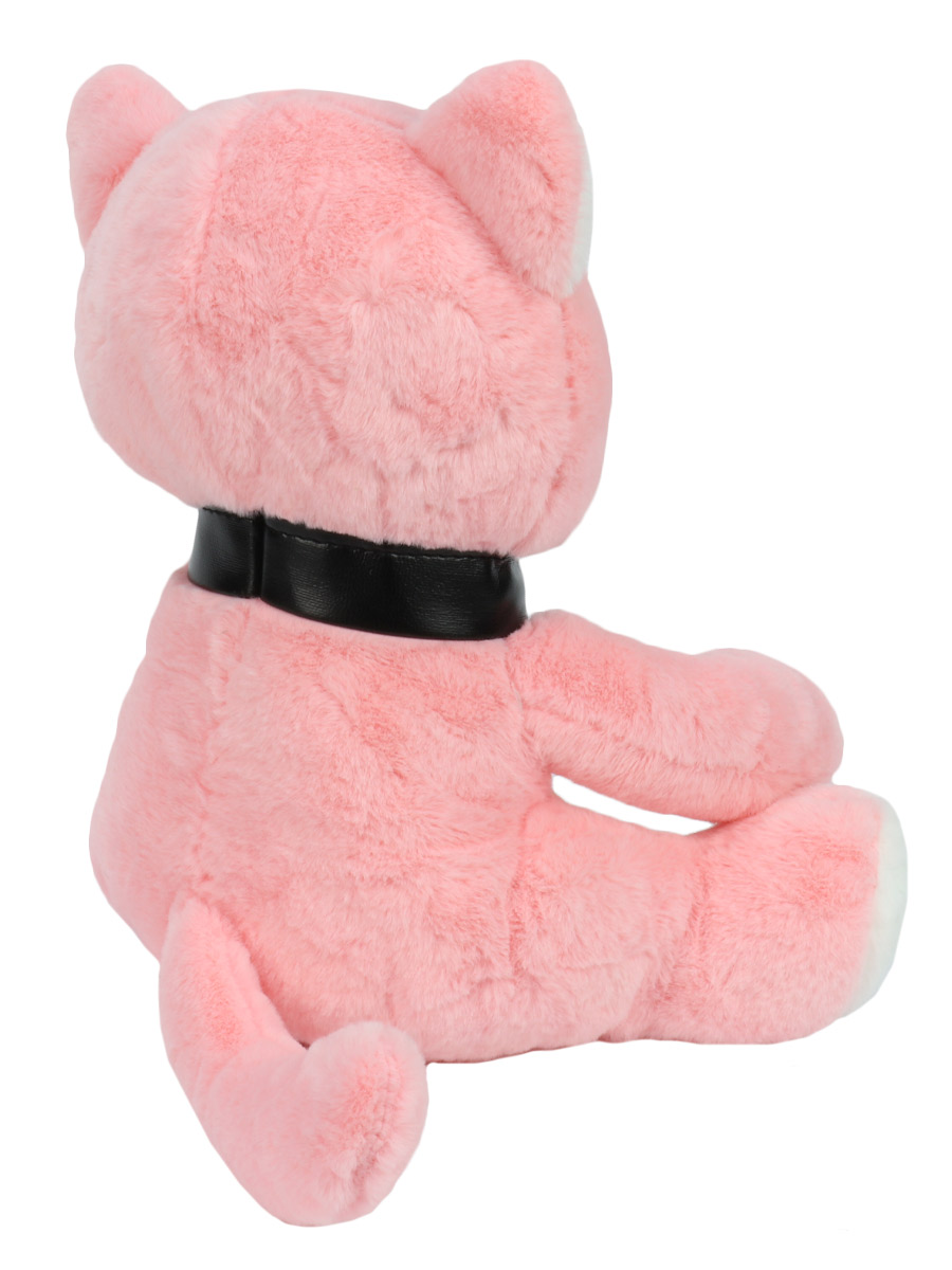 Мягкая игрушка Одноглазый кот розовый - фото 3 - rockbunker.ru