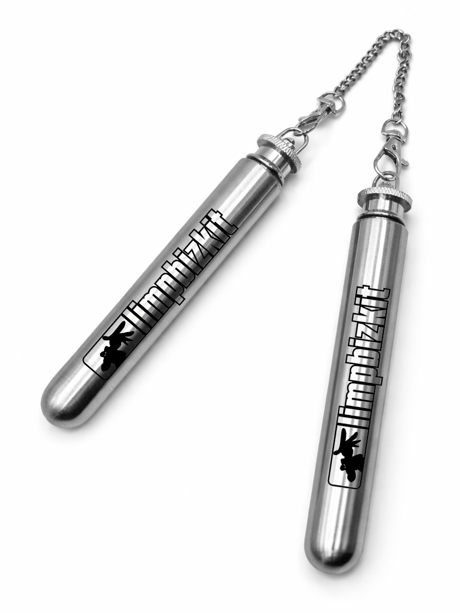 Фляги-нунчаки с гравировкой Limp Bizkit - фото 1 - rockbunker.ru