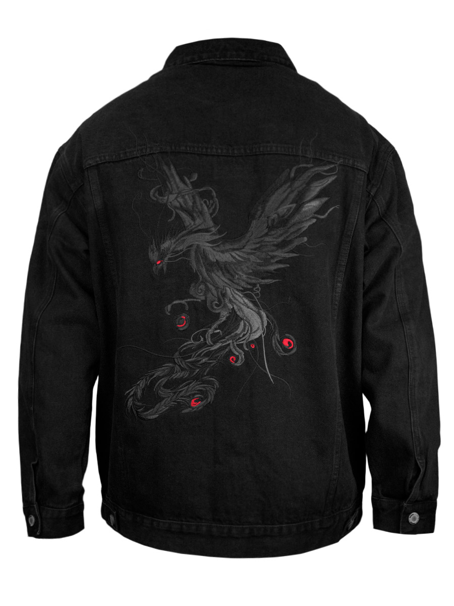 Куртка Джинсовая с Вышивкой на Спине - фото 1 - rockbunker.ru