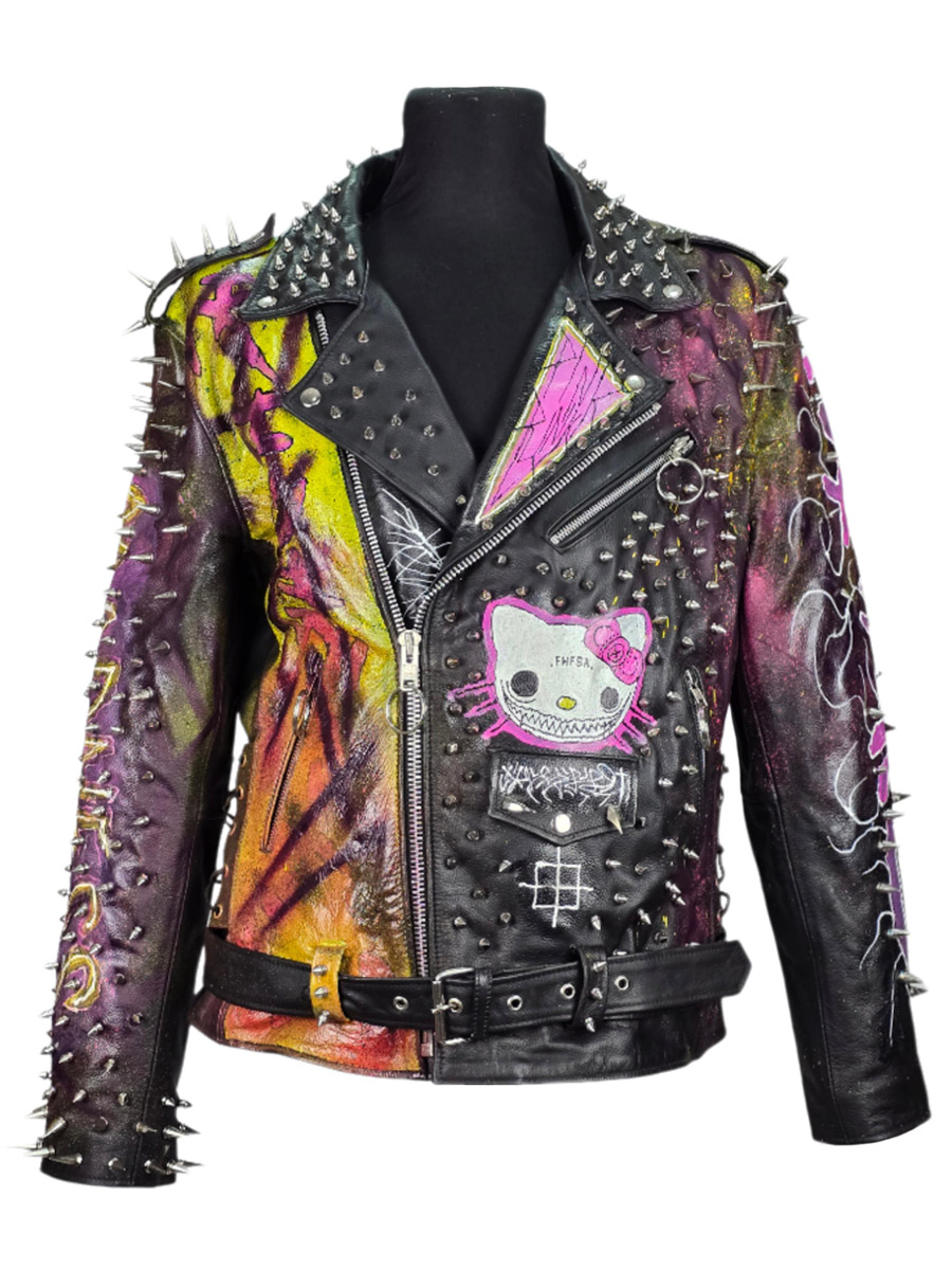 Косуха кожаная кастомная Pretty Kitty - фото 1 - rockbunker.ru
