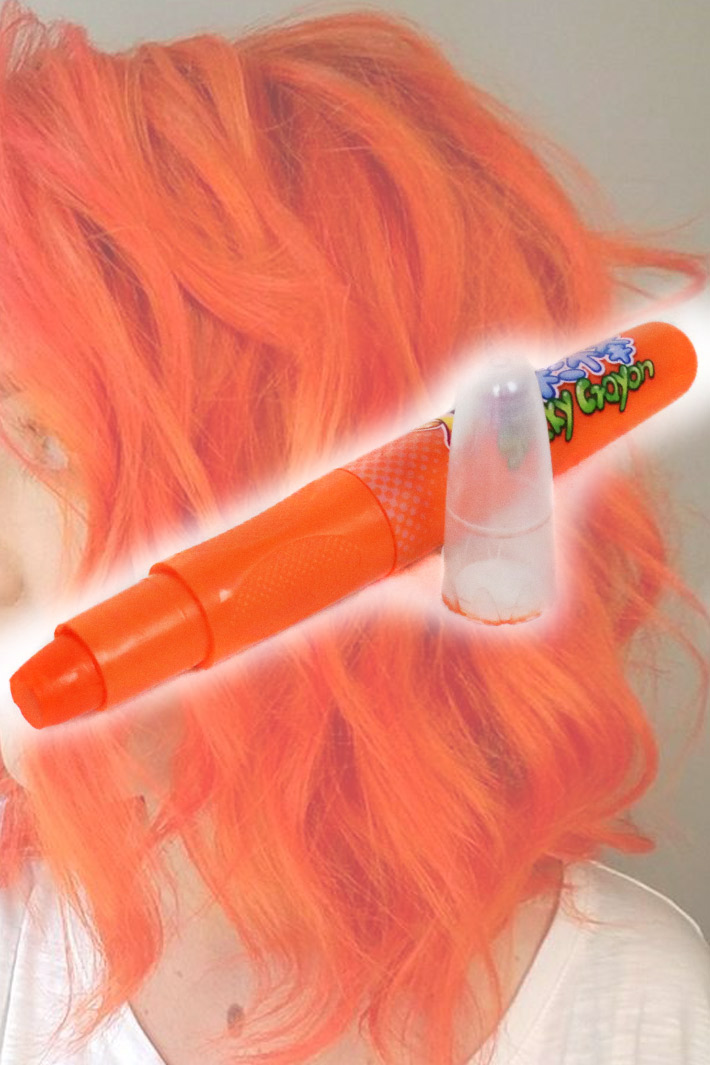 Мелок-карандаш для волос оранжевый - фото 1 - rockbunker.ru