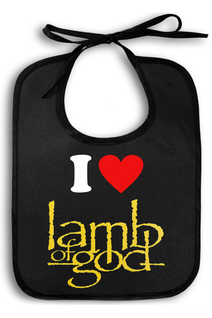 Слюнявчик I Love Lamb Of God - фото 1 - rockbunker.ru