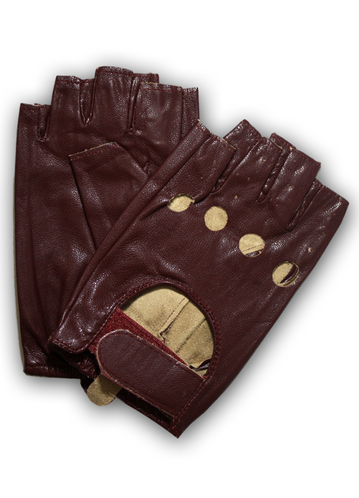 Перчатки кожаные без пальцев женские на липучке - фото 5 - rockbunker.ru