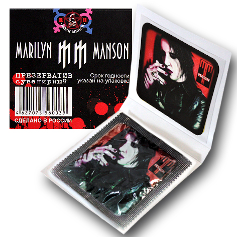 Презерватив RockMerch Marilyn Manson - фото 2 - rockbunker.ru