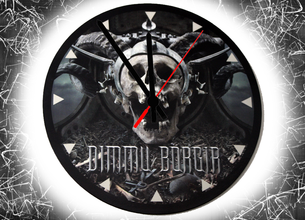 Часы настенные RockMerch Dimmu Borgir - фото 1 - rockbunker.ru