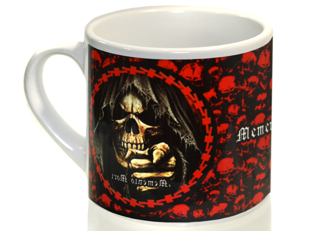 Чашка кофейная RockMerch Memento Mori - фото 1 - rockbunker.ru