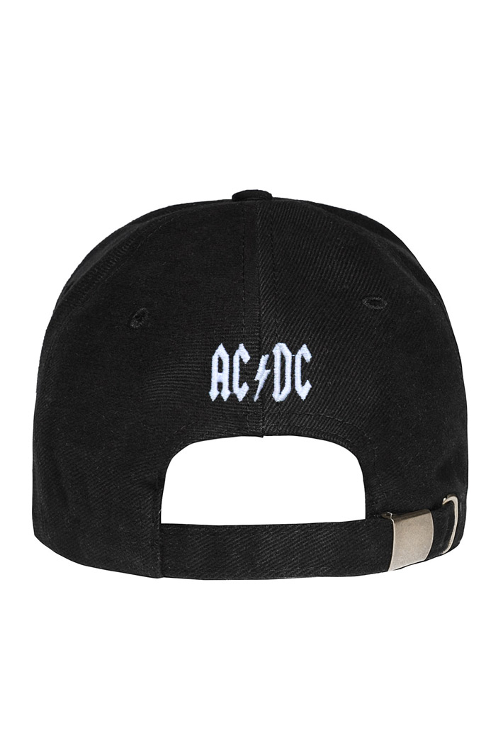 Бейсболка AC DC с 3D вышивкой белая - фото 3 - rockbunker.ru