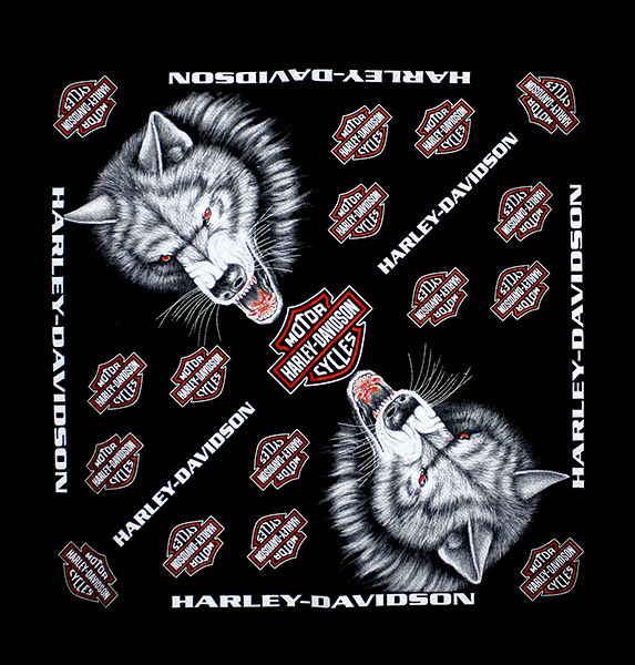 Бандана Harley-Davidson с волком - фото 1 - rockbunker.ru