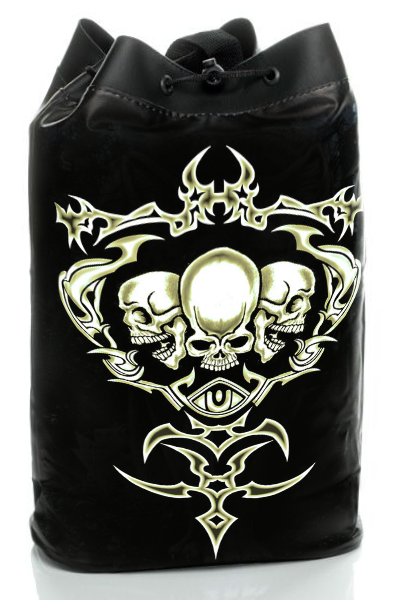 Торба Trinity Skull из кожзаменителя - фото 1 - rockbunker.ru